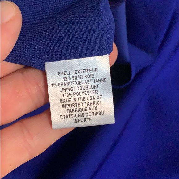 milly cobalt blue silk dress sz 10 - Picture 4 of 5